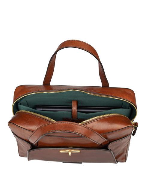 BARBARA Cartella in pelle con tracolla MARRONE - Cartelle Lavoro