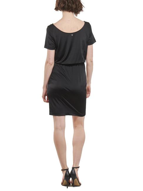 GATHERING POPLIA Abito stretch a manica corta jetbla - Vestiti Donna