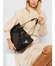 POLLINI HERITAGE COATED Shopping bag in canvas Nero - Borse Donna - 6