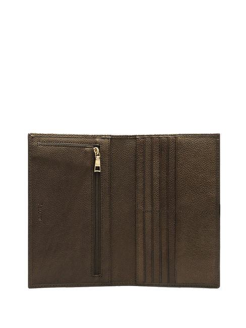 HERITAGE  Portafoglio grande nero bronzo - Portafogli Donna