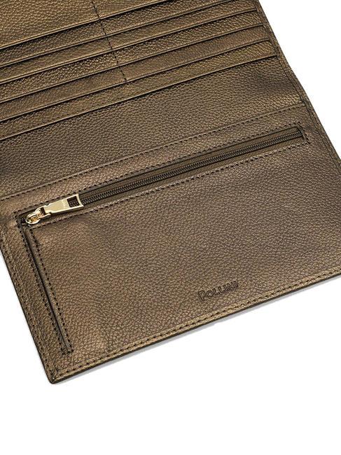 HERITAGE  Portafoglio grande nero bronzo - Portafogli Donna