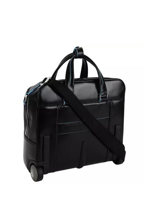 BLUE SQUARE Trolley pilota in pelle, porta PC 15.6" Nero - Trolley Pilota