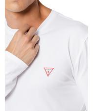 GUESS MINI TRIANGLE T-shirt a maniche lunghe purwhite - T-shirt Uomo - 3