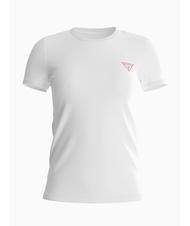 GUESS MINI TRIANGLE T-shirt slim fit purwhite - T-shirt e Top Donna - 4