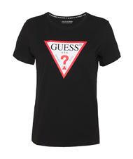 GUESS ORIGINAL LOGO T-shirt triangle jetbla - T-shirt e Top Donna - 4