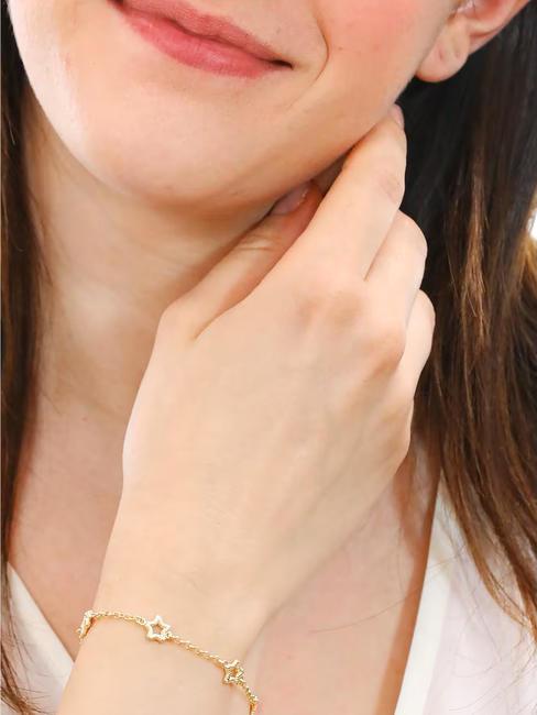 COCCOLE Bracciale placato oro stelle oro - Bracciali Donna