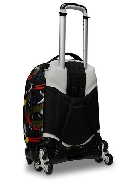 JACK FLUO BELTS Zaino Trolley 3 in 1, sganciabile camou green - Zaini con carrello