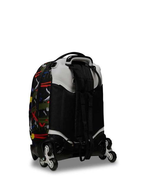 JACK FLUO BELTS Zaino Trolley 3 in 1, sganciabile camou green - Zaini con carrello