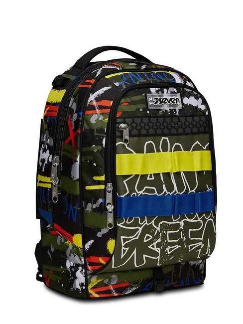 JACK FLUO BELTS Zaino Trolley 3 in 1, sganciabile camou green - Zaini con carrello