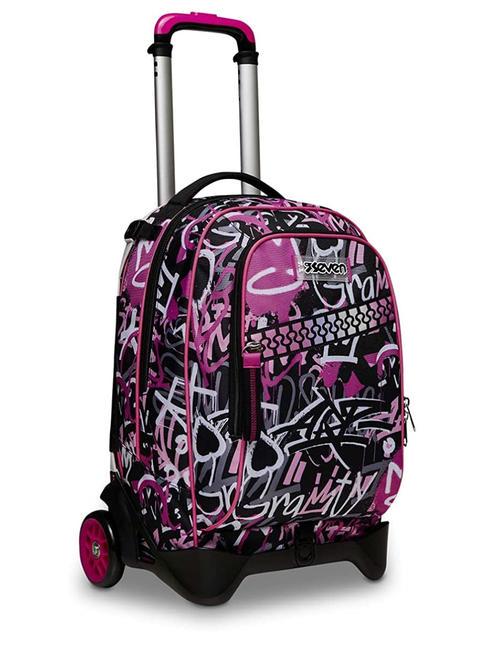 JACJ CHULKY Zaino con Carrello Sganciabile ROSE VIOLET          - Zaini con carrello