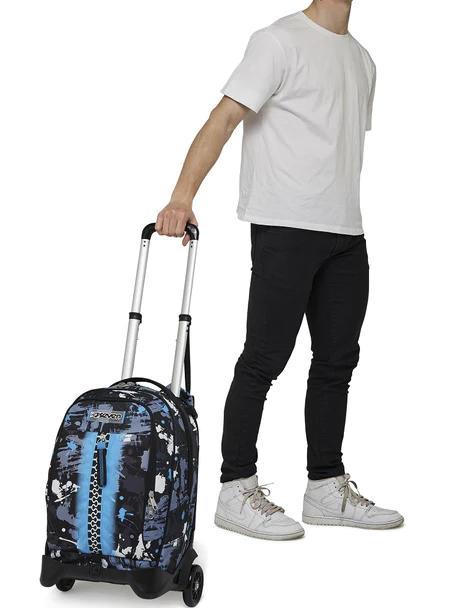 JACK COLOURJET Zaino Trolley 3 in 1, sganciabile azur - Zaini con carrello
