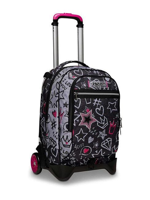 JACK ZIPPER GLAMY Zaino Trolley Sganciabile steelgray - Zaini con carrello