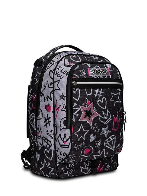 JACK ZIPPER GLAMY Zaino Trolley Sganciabile steelgray - Zaini con carrello