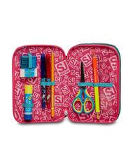 SJGANG COLOR Astuccio con Kit Scolastico completo cactus flower - Astucci e Accessori - 3