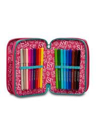 SJGANG COLOR Astuccio con Kit Scolastico completo cactus flower - Astucci e Accessori - 5