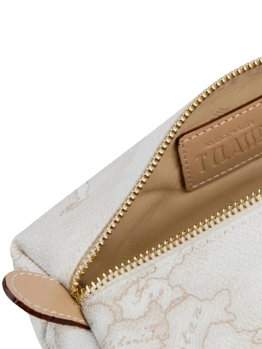 Alviero Martini Prima Classe Geo Classic Trousse Con Zip Bianco