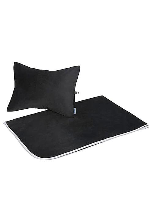 GLOBAL TRAVEL Comfort kit Cuscino e Coperta NERO - Accessori Viaggio