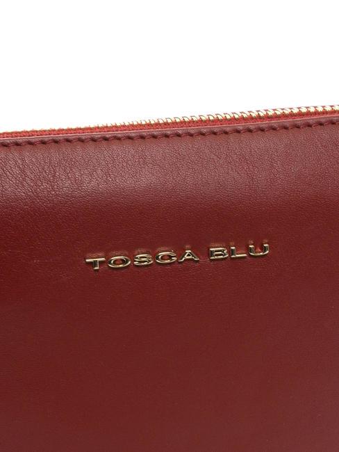 MILANO Borsa borchiata in pelle rossoscuro - Borse Donna