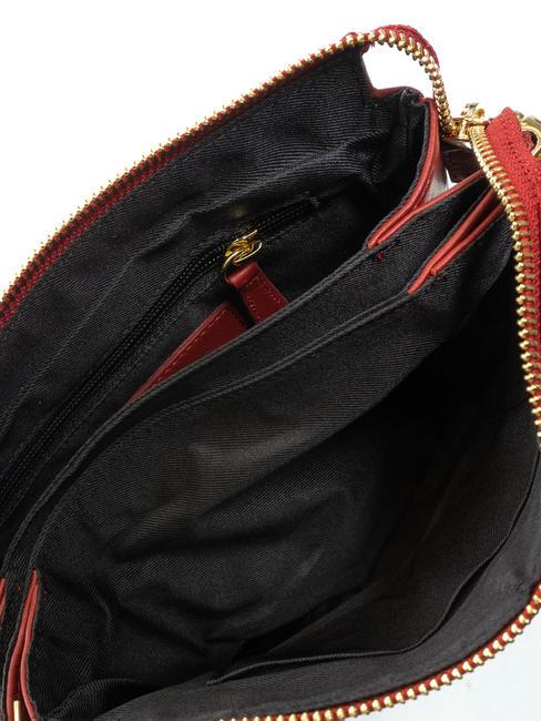 MILANO Borsa borchiata in pelle rossoscuro - Borse Donna