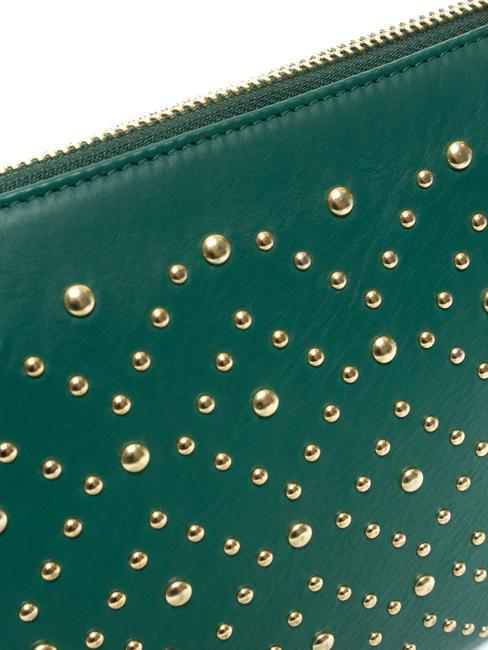 MILANO Borsa borchiata in pelle verde - Borse Donna