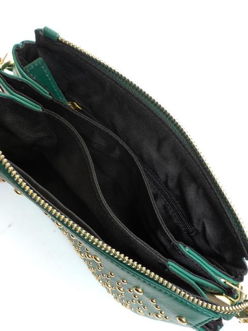MILANO Borsa borchiata in pelle verde - Borse Donna