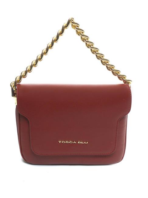 MILANO Borsa tracolla con manico catenella rossoscuro - Borse Donna