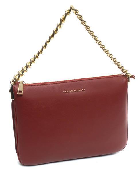 MILANO Borsa in pelle con tracolla rossoscuro - Borse Donna