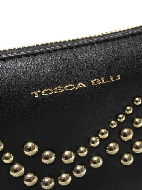 NIZZA Tracolla tre scomparti con borchie Nero - Borse Donna