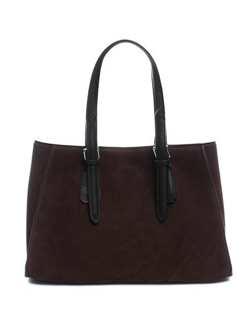 BRUGES Tote bag grande in suede bordeaux - Borse Donna