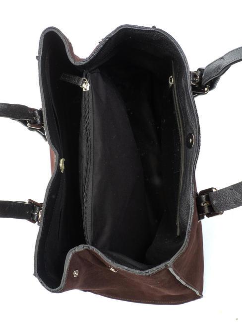 BRUGES Tote bag grande in suede bordeaux - Borse Donna