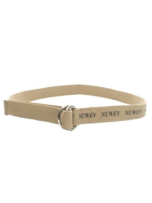 NUWEV Cintura in canvas e pelle rope/black - Cinture