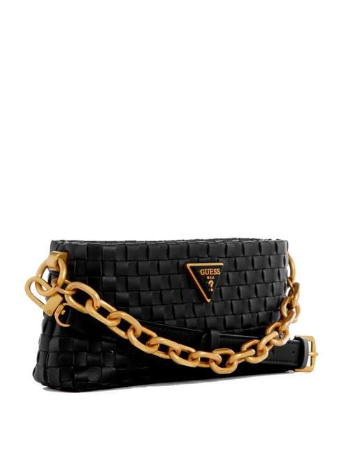 LISBET Borsa a spalla intrecciata NERO - Borse Donna