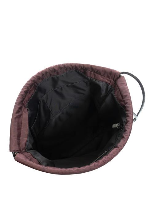 ZENITH Sacchetta in nylon con tasca marrore-nero - Zaini Scuola & Tempo Libero