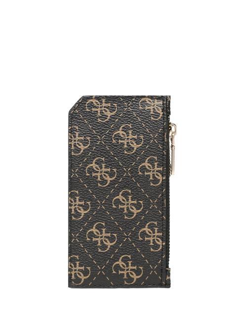 AIETA Portacarte con portamonete brown logo - Portafogli Donna