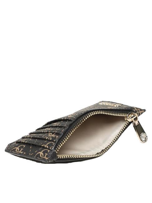 AIETA Portacarte con portamonete brown logo - Portafogli Donna