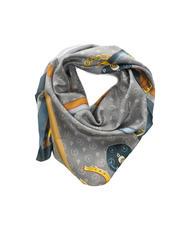 POLLINI TWILL Foulard stampato grigio e blu - Sciarpe - 2