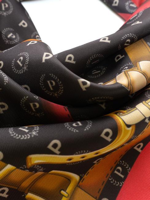 TWILL Foulard stampato nero e fucsia - Sciarpe