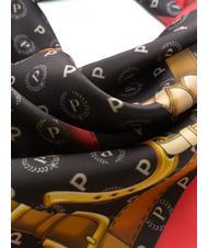 POLLINI TWILL Foulard stampato nero e fucsia - Sciarpe - 3