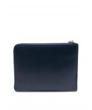 TRUSSARDI CAMPIONARIO Busta porta tutto in pelle stampata blue - Bustine & Necessaire - 4