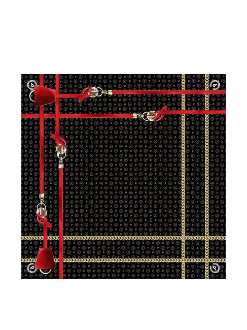 TWILL CHAIN Foulard stampato nero e rosso - Sciarpe