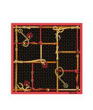 POLLINI TWILL Foulard stampato nero e fucsia - Sciarpe - 4