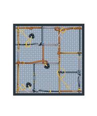 POLLINI TWILL Foulard stampato grigio e blu - Sciarpe - 4