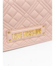 LOVE MOSCHINO QUILTED Borsa a spalla trapuntata cipria - Borse Donna - 3