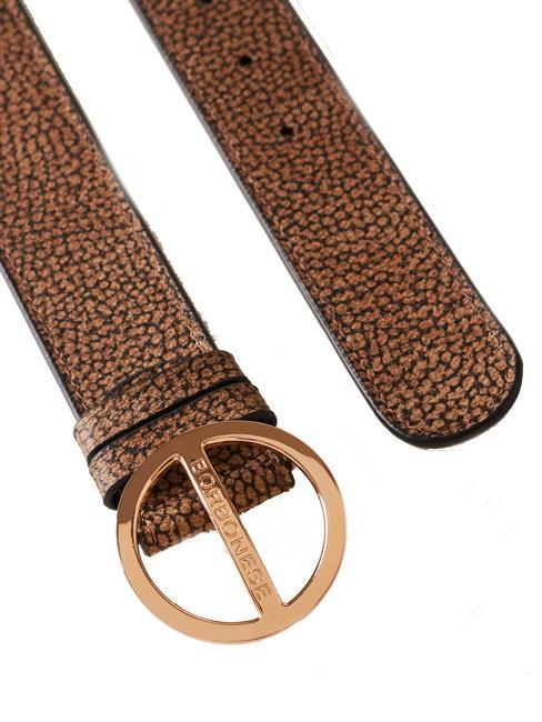 GRAFFITI Cintura fibbia rotonda op naturale/nero - Cinture