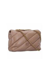 PINKO CLASSIC LOVE PUFF Borsa in pelle nappa biscotto zenzero-antique gold - Borse Donna - 4