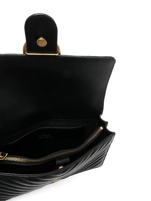 CLASSIC LOVE ONE Borsa in pelle nappa nero-antique gold - Borse Donna