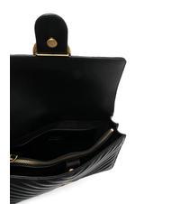 PINKO CLASSIC LOVE ONE Borsa in pelle nappa nero-antique gold - Borse Donna - 5