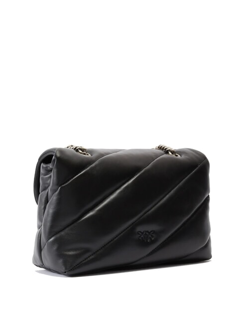 CLASSIC LOVE PUFF Borsa in pelle nappa nero-old silver - Borse Donna