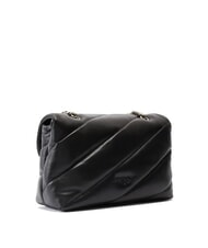 PINKO CLASSIC LOVE PUFF Borsa in pelle nappa nero-old silver - Borse Donna - 2