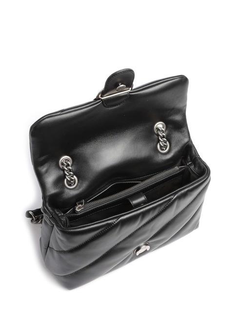 CLASSIC LOVE PUFF Borsa in pelle nappa nero-old silver - Borse Donna
